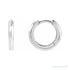 Sapphire Row Gold Knife-Edge Huggie Earrings - 14K White Gold, 12.5 mm