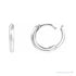 Sapphire Row Gold Knife-Edge Huggie Earrings - 14K White Gold, 12.5 mm (view 3)