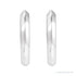 Sapphire Row Gold Knife-Edge Huggie Earrings - Platinum, 12.5 mm (view 2)