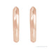 Sapphire Row Gold Knife-Edge Huggie Earrings - 14K Rose Gold, 12.5 mm (view 2)