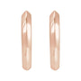 Sapphire Row Gold Knife-Edge Huggie Earrings - 14K Rose Gold, 12.5 mm (view 2)