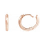 Sapphire Row Gold Knife-Edge Huggie Earrings - 14K Rose Gold, 12.5 mm (view 3)