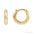 Sapphire Row Gold Knife-Edge Huggie Earrings - 14K Yellow Gold, 10 mm