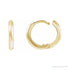 Sapphire Row Gold Knife-Edge Huggie Earrings - 14K Yellow Gold, 15 mm (view 3)