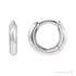 Sapphire Row Gold Knife-Edge Huggie Earrings - Platinum, 10 mm
