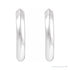 Sapphire Row Gold Knife-Edge Huggie Earrings - Platinum, 15 mm (view 2)