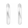 Sapphire Row Gold Knife-Edge Huggie Earrings - Platinum, 15 mm (view 2)