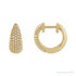 Sapphire Row Natural Diamond French Pavé Dome Huggie Earrings - 14K Yellow Gold, 1/2 CTW