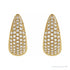 Sapphire Row Natural Diamond French Pavé Dome Huggie Earrings - 14K Yellow Gold, 1/2 CTW (view 2)