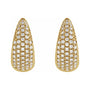 Sapphire Row Natural Diamond French Pavé Dome Huggie Earrings - 14K Yellow Gold, 1/2 CTW (view 2)