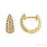Sapphire Row Natural Diamond French Pavé Dome Huggie Earrings - 14K Yellow Gold, 1/3 CTW