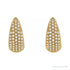 Sapphire Row Natural Diamond French Pavé Dome Huggie Earrings - 14K Yellow Gold, 1/3 CTW (view 2)