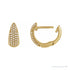 Sapphire Row Natural Diamond French Pavé Dome Huggie Earrings - 14K Yellow Gold, 1/3 CTW (view 3)