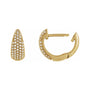 Sapphire Row Natural Diamond French Pavé Dome Huggie Earrings - 14K Yellow Gold, 1/3 CTW (view 3)