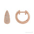 Sapphire Row Natural Diamond French Pavé Dome Huggie Earrings - 14K Rose Gold, 1/2 CTW