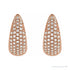 Sapphire Row Natural Diamond French Pavé Dome Huggie Earrings - 14K Rose Gold, 1/2 CTW (view 2)