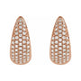 Sapphire Row Natural Diamond French Pavé Dome Huggie Earrings - 14K Rose Gold, 1/2 CTW (view 2)