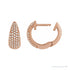Sapphire Row Natural Diamond French Pavé Dome Huggie Earrings - 14K Rose Gold, 1/2 CTW (view 3)
