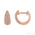 Sapphire Row Natural Diamond French Pavé Dome Huggie Earrings - 14K Rose Gold, 1/3 CTW