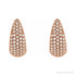 Sapphire Row Natural Diamond French Pavé Dome Huggie Earrings - 14K Rose Gold, 1/3 CTW (view 2)