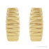 Sapphire Row Gold Puffed J-Hoop Earrings - 14K Yellow Gold (view 2)