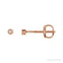 Sapphire Row Natural Diamond Micro Bezel Studs - 14K Rose Gold