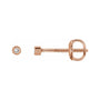 Sapphire Row Natural Diamond Micro Bezel Studs - 14K Rose Gold