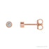 Sapphire Row Natural Diamond Micro Bezel Studs - 14K Rose Gold