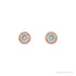 Sapphire Row Natural Diamond Micro Bezel Studs - 14K Rose Gold (view 2)
