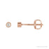 Sapphire Row Natural Diamond Micro Bezel Studs - 14K Rose Gold, 1.75 mm