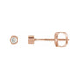 Sapphire Row Natural Diamond Micro Bezel Studs - 14K Rose Gold, 1.75 mm