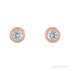 Sapphire Row Natural Diamond Micro Bezel Studs - 14K Rose Gold, 1.75 mm (view 2)