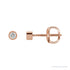 Sapphire Row Natural Diamond Micro Bezel Studs - 14K Rose Gold, 2.25 mm