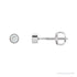 Sapphire Row Natural Diamond Micro Bezel Studs - 14K White Gold, 2.5 mm