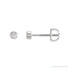 Sapphire Row Natural Diamond Micro Bezel Studs - 14K White Gold