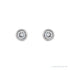 Sapphire Row Natural Diamond Micro Bezel Studs - 14K White Gold (view 2)
