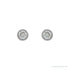 Sapphire Row Natural Diamond Micro Bezel Studs - 14K White Gold (view 2)