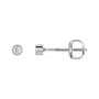 Sapphire Row Natural Diamond Micro Bezel Studs - 14K White Gold, 1.75 mm