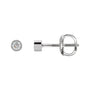 Sapphire Row Natural Diamond Micro Bezel Studs - 14K White Gold, 2.25 mm