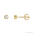 Sapphire Row Natural Diamond Micro Bezel Studs - 14K Yellow Gold, 2.5 mm