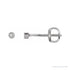 Sapphire Row Natural Diamond Micro Bezel Studs - Platinum, 1.25 mm