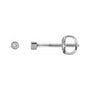 Sapphire Row Natural Diamond Micro Bezel Studs - Platinum, 1.25 mm