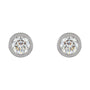 Sapphire Row Natural Diamond Micro Bezel Studs - Platinum, 1.25 mm (view 2)