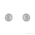 Sapphire Row Natural Diamond Micro Bezel Studs - Platinum, 1.75 mm (view 2)