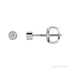 Sapphire Row Natural Diamond Micro Bezel Studs - Platinum, 2.25 mm