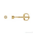 Sapphire Row Natural Diamond Micro Bezel Studs - 14K Yellow Gold
