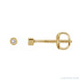 Sapphire Row Natural Diamond Micro Bezel Studs - 14K Yellow Gold
