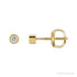 Sapphire Row Natural Diamond Micro Bezel Studs - 14K Yellow Gold