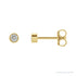 Sapphire Row Natural Diamond Micro Bezel Studs - 14K Yellow Gold