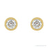 Sapphire Row Natural Diamond Micro Bezel Studs - 14K Yellow Gold (view 2)